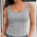 تاپ یقه خشتی دوخت از رو عمده (پک 6 عددی)