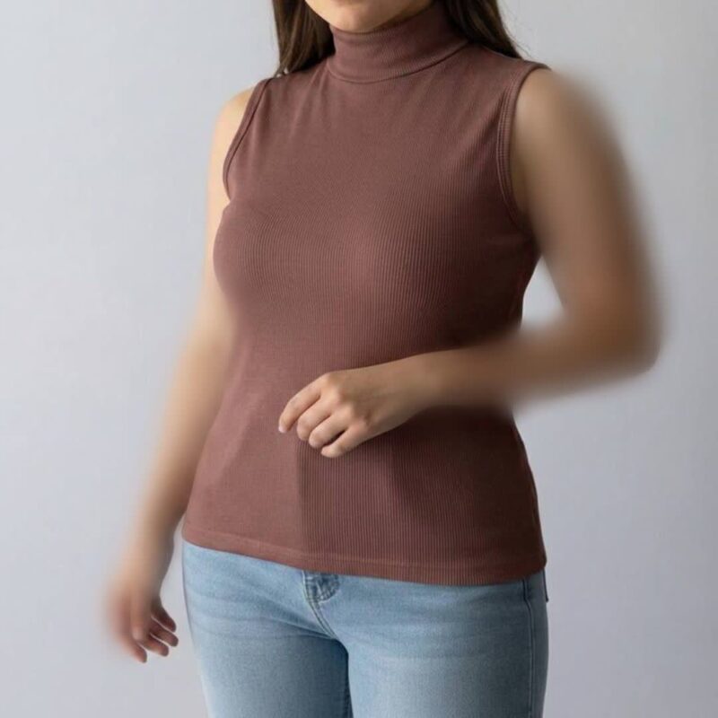 تاپ بیسیک یقه ۵ سانت عمده (پک 6 عددی)