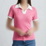 پلوشرت یقه و سر استین سفید عمده (پک 6 عددی)