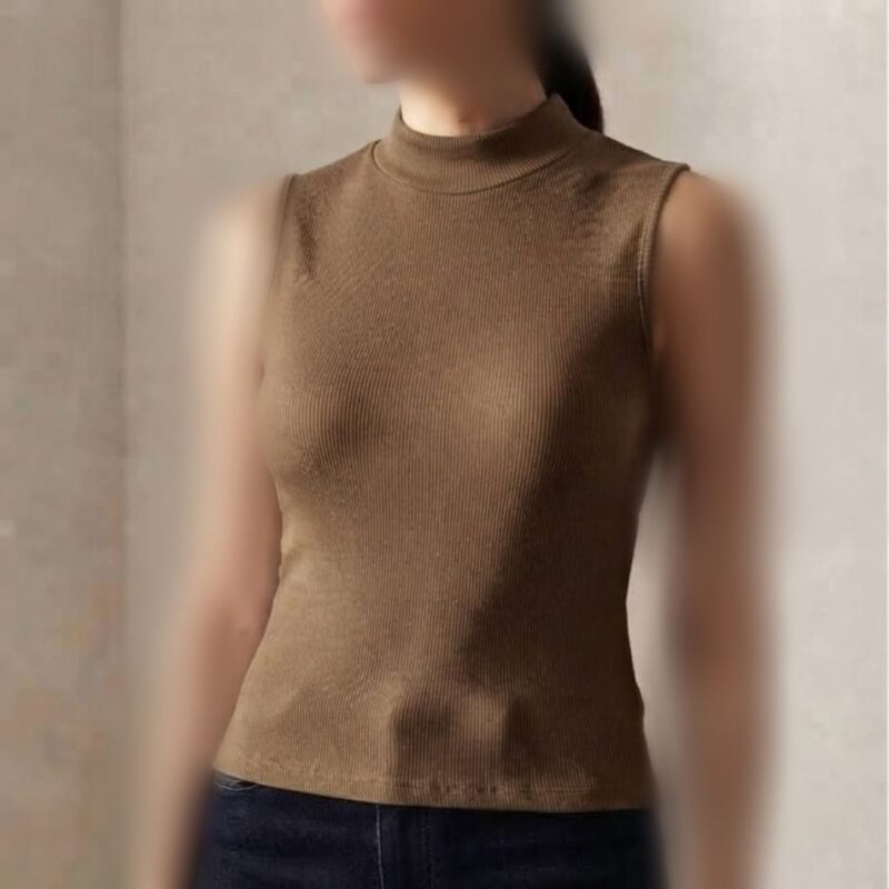 تاپ بیسیک یقه ۵ سانت عمده (پک 6 عددی)