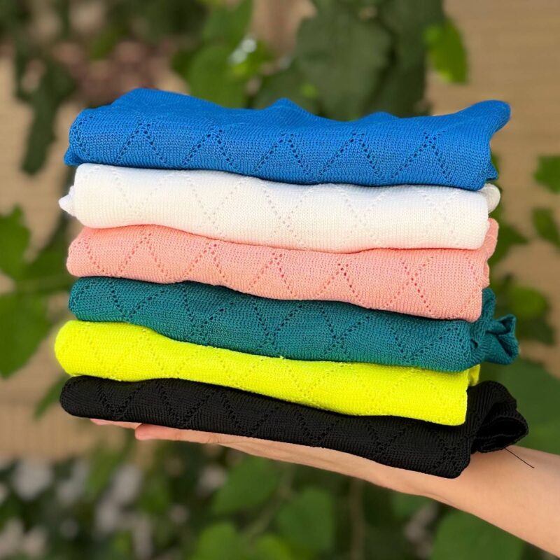 تاپ بافت لوزی درشت عمده (پک 6 عددی)