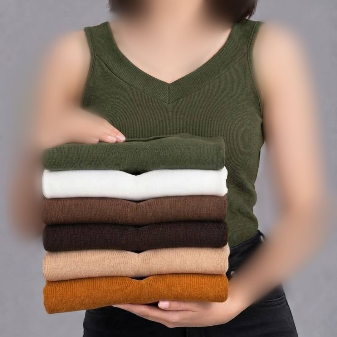 تاپ یقه هفت نوار پهن عمده (پک 6 عددی)